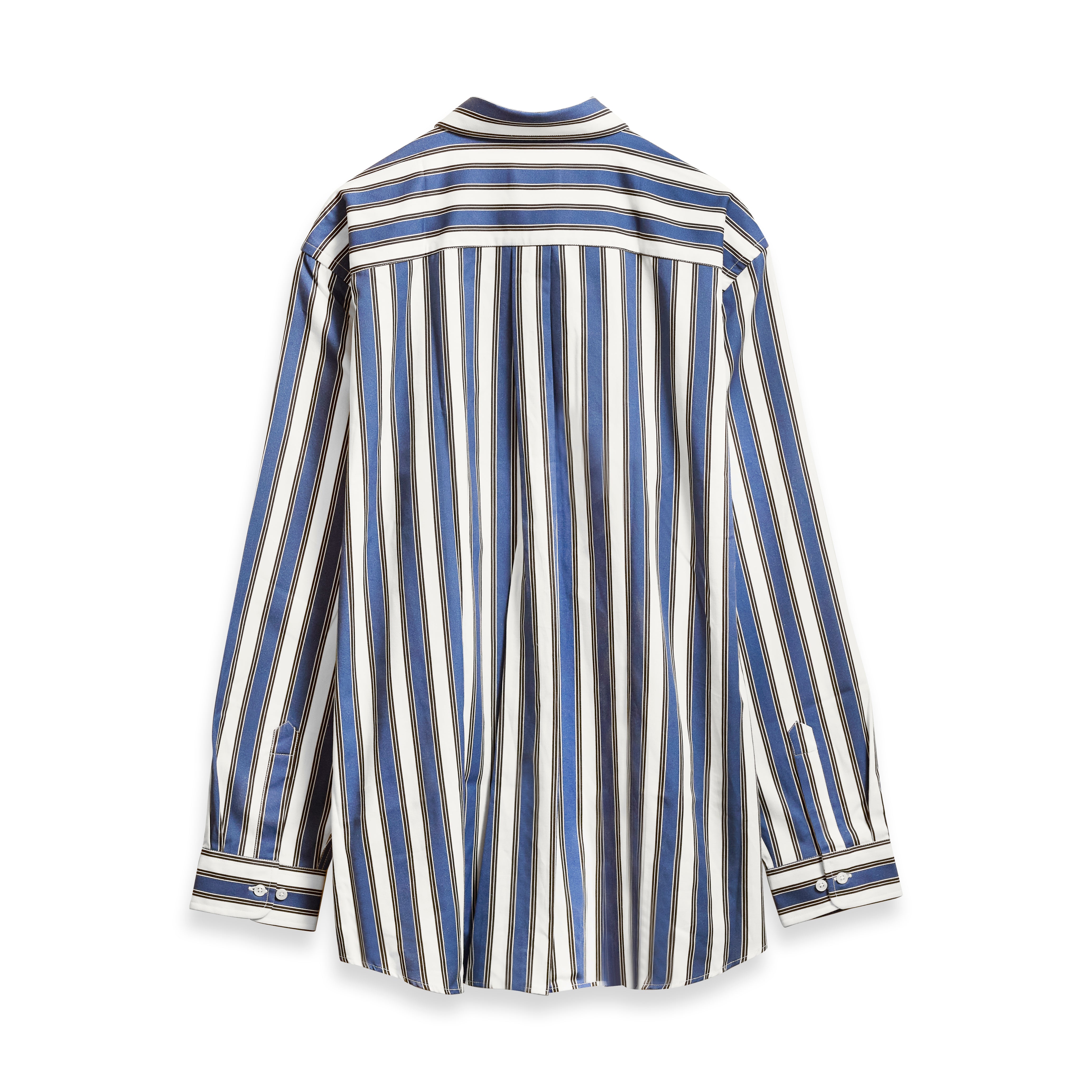 WIDE STRIPED BUTTON DOWN SHIRT - GAFFUR