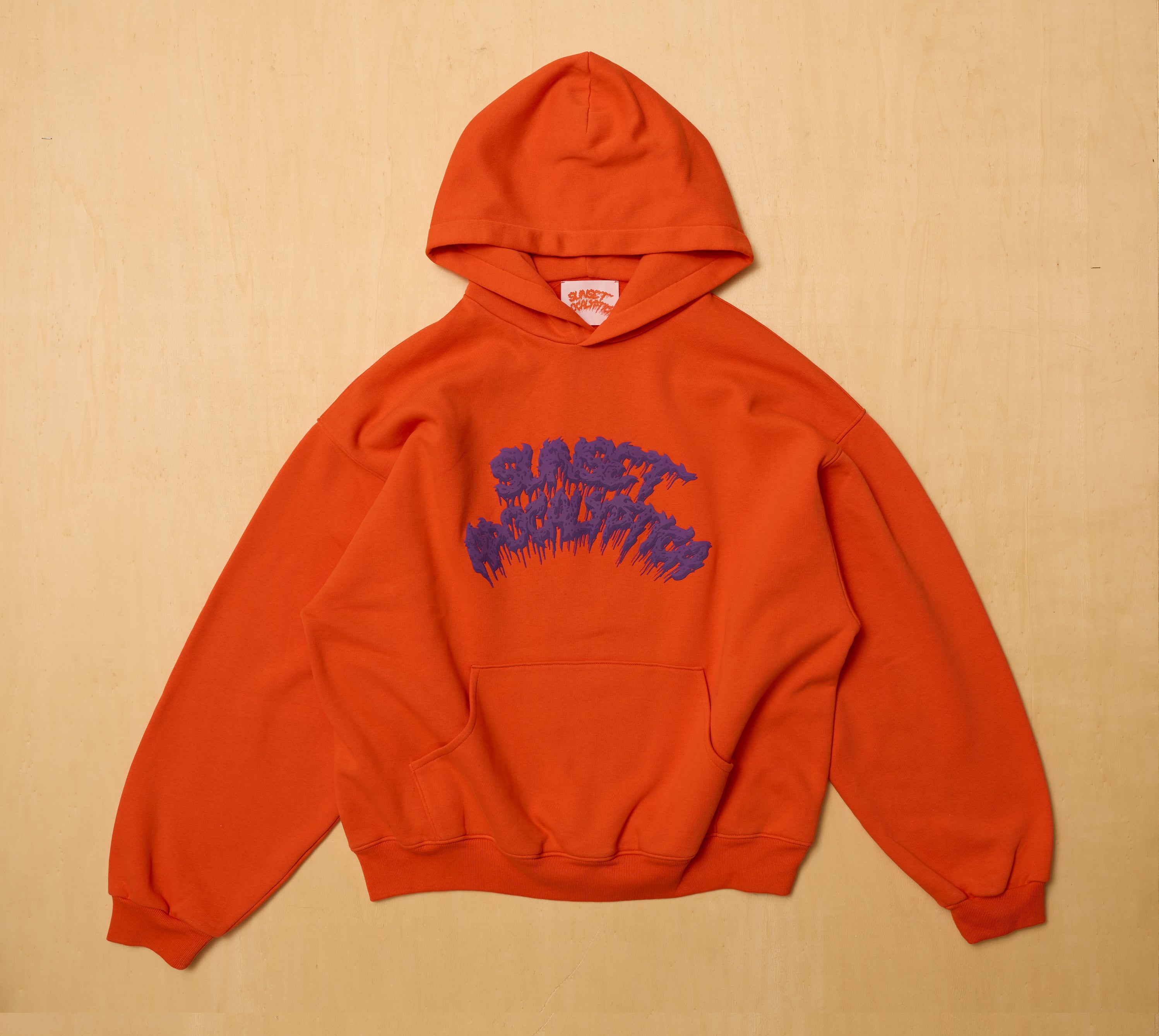 CLASSIC LOGO HOODED SWEATSHIRT IN BLOOD ORANGE