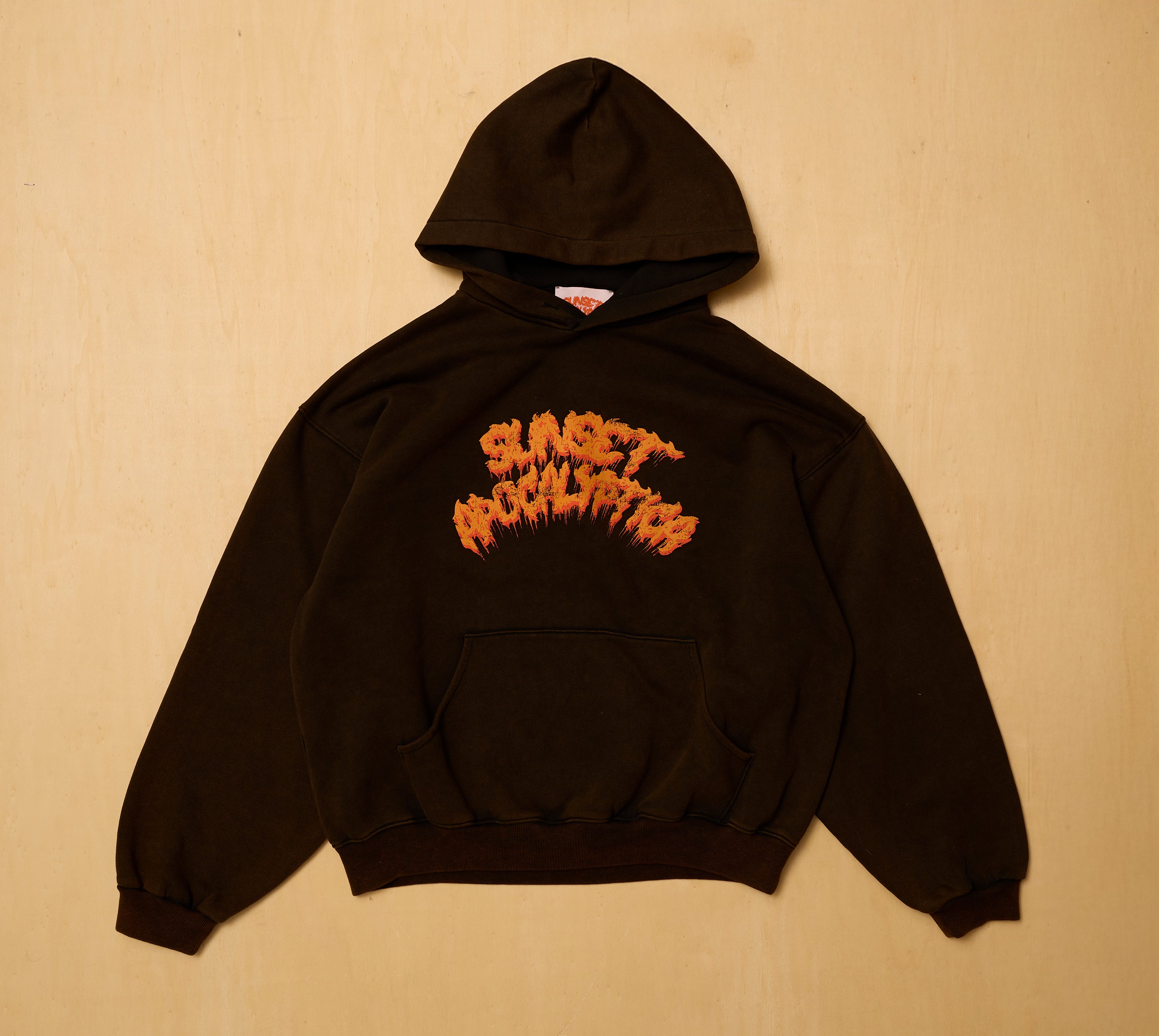 CLASSIC LOGO HOODED SWEATSHIRT IN WASHED BRONZE