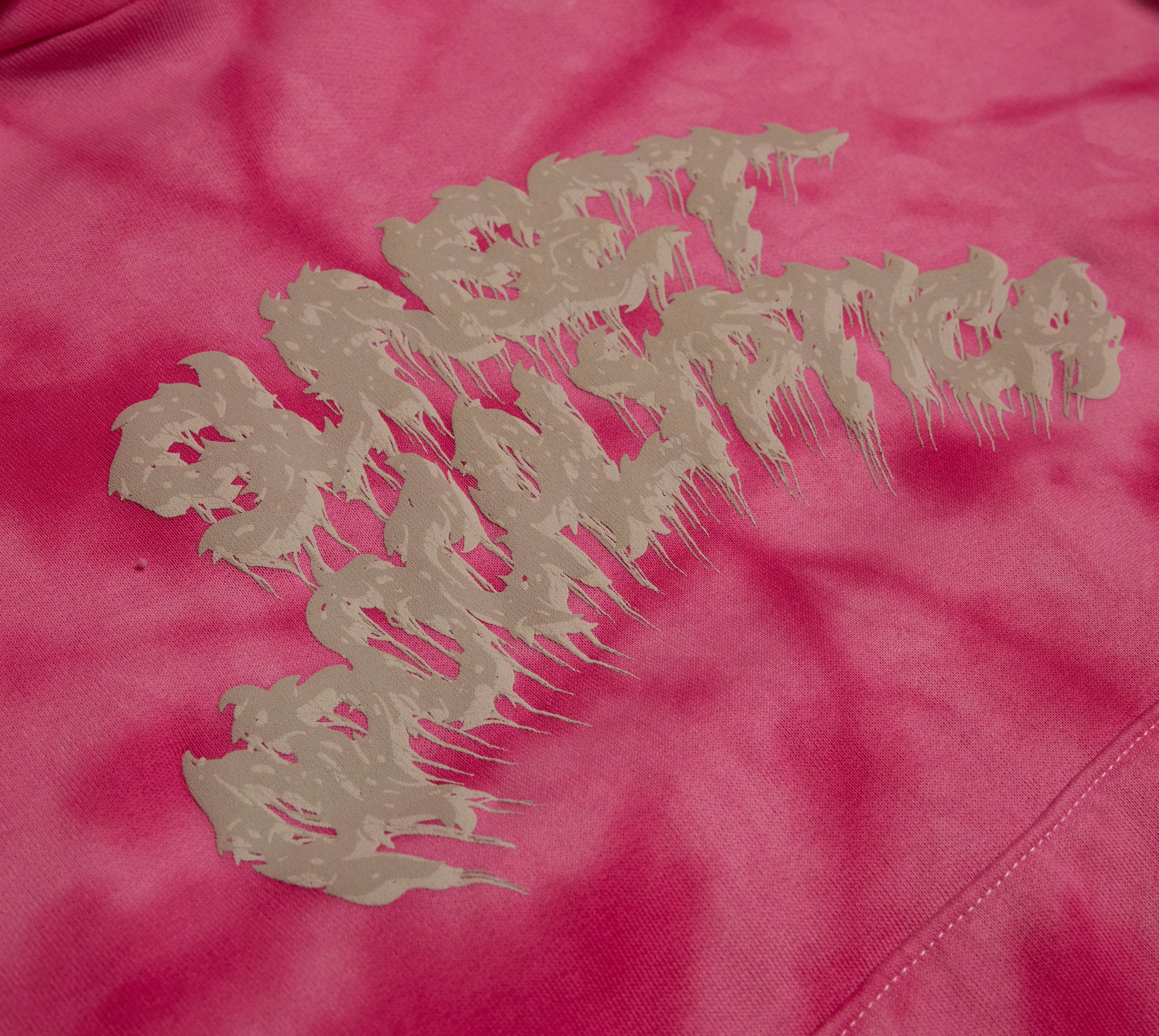 LIMITED EDITION HAND DYED CLASSIC HOODED SWEATHIRT 1/1 EDITION - HOT PINK