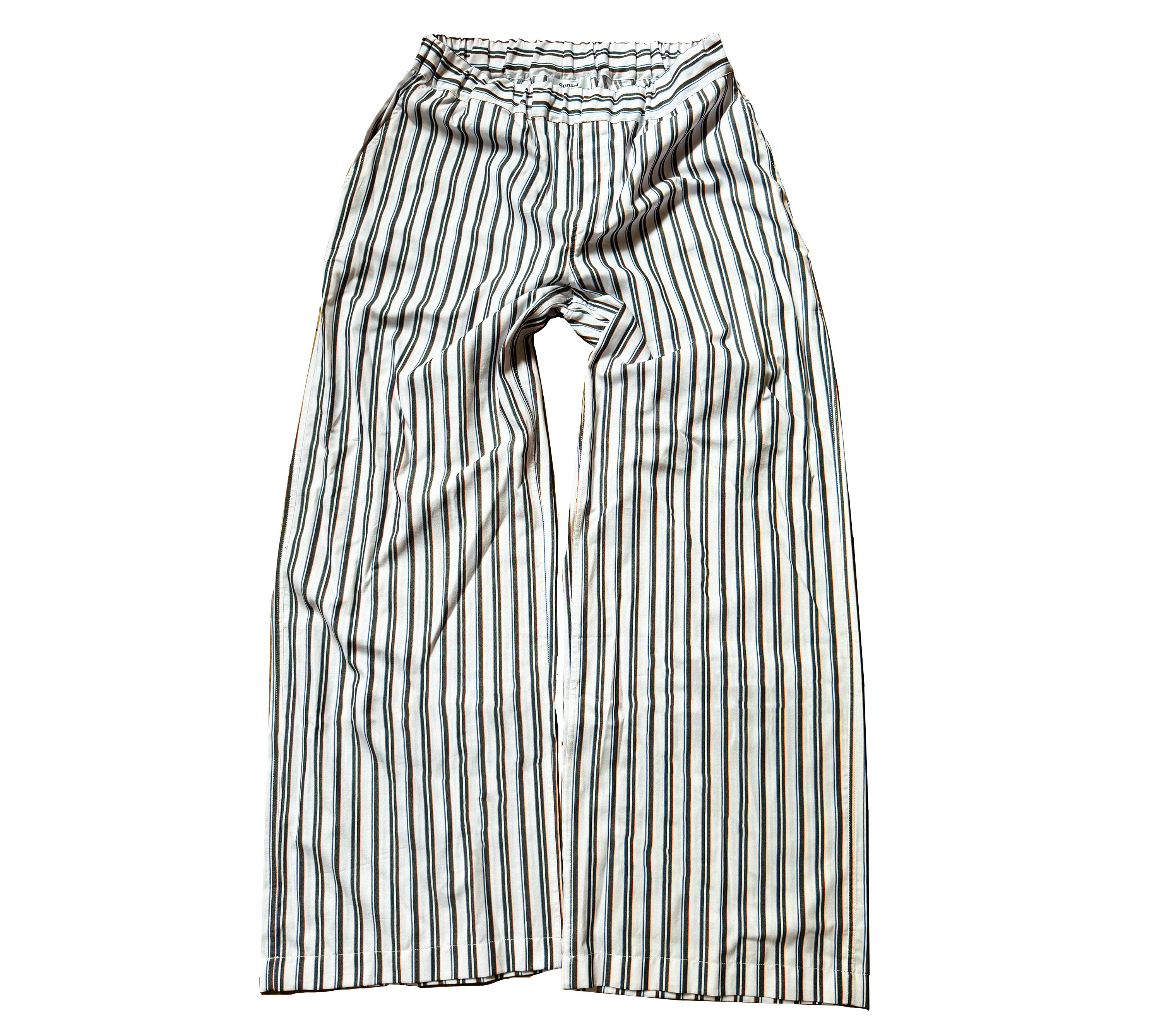 MULTICOLOR STRIPED LOUNGE TROUSERS - WHITE